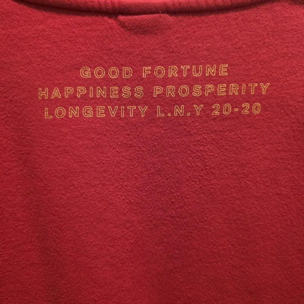 H&M 2020 New Lunar Red Sweatshirt with Gold Graphic - Picture 5 of 7
